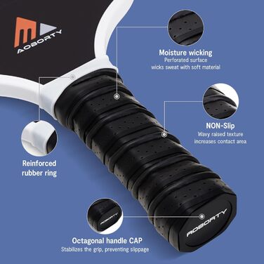 Набір для піклболу: 4 ракетки, 4 м'ячі, сумка. Легкий графіт, USAPA, преміум-якість, фацерова поверхня, полімерний комірчатий сердечник. Чорний дизайн сітки