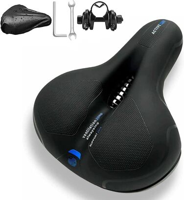 Велосипедне сідло Cloud Comfort Pro 2.0: м'яке, ергономічне, з пам'яті ефекту, амортизуюче, дихаюче. Підходить для чоловіків, жінок, дітей. City, mountain bike.