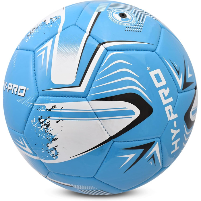 Футбольний м'яч Hy-Pro №5 (Turbine Blue) з покриттям PVC - для тренувань та ігор за будь-якої погоди