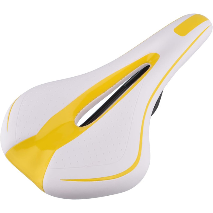 Сідло для гірського велосипеда Robuster, біло-жовте