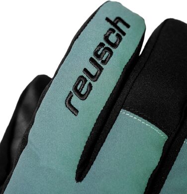 Гірськолижні рукавички Reusch унісекс, водонепроникні та утеплені, чорно-синьо-зелені, розмір 9