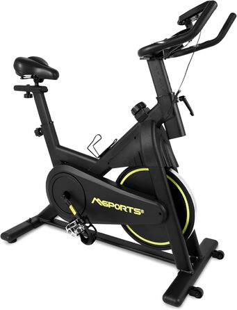 Преміум велотренажер MSPORTS Indoor Cycling Bike Black, 8 кг маховик, магнітний опір, Bluetooth, фітнес велоергометр для дому