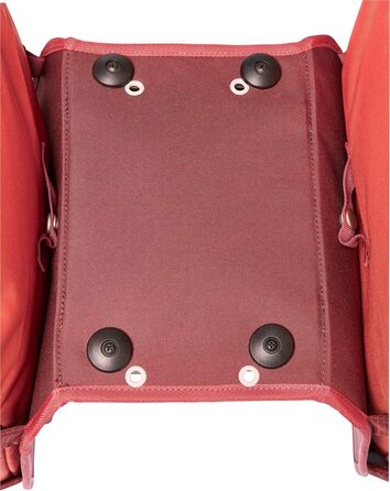 Велосумка VAUDE TwinShopper 44 л, зручна шопер-сумка, окреме використання, водонепроникна, з дощовиком, універсальний розмір, червона