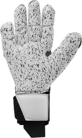 Воротарські рукавички Uhlsport Prediction Supergrip+ Finger Surround для дітей та дорослих, розмір 7, сині/білі/флуо-жовті, футбольні