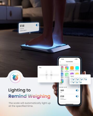 Розумна вага RENPHO Chroma для аналізу жиру, Bluetooth, 180 кг, з підсвіткою, біла, заряджається, ITO-покриття