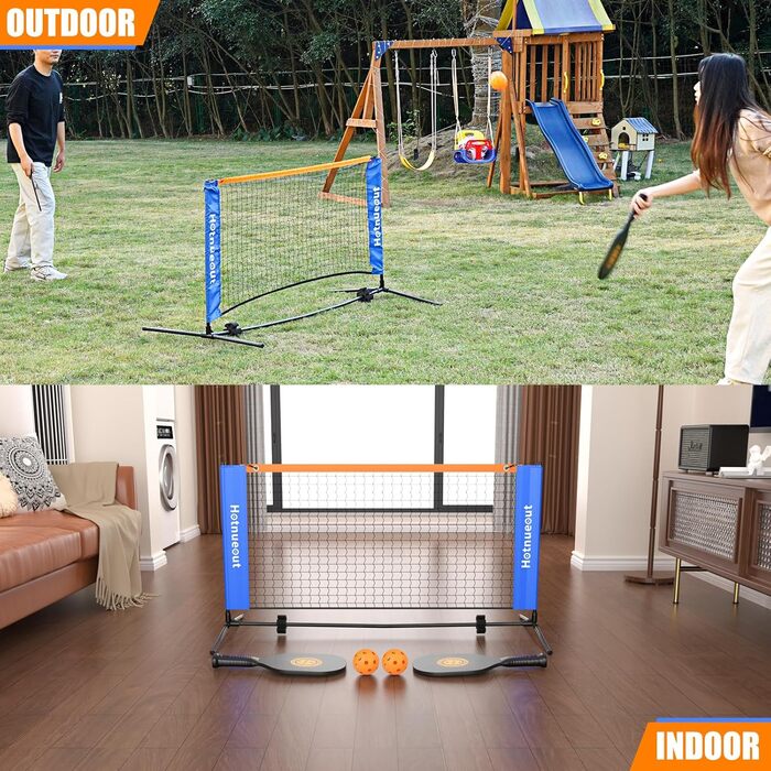 М'яка міні-сітка для піклболу 5FT, портативна для гри та тренувань. Підходить для вулиці, приміщень, допоможе у відпрацюванні навиків.