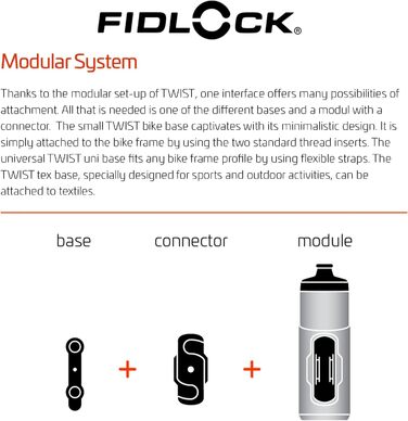 Пляшка для води Fidlock з конектором Twist, 450 мл, чорна