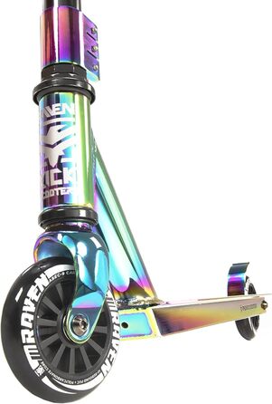 Скутер RAVEN для трюків та вулиці: 100мм колеса, підшипники ABEC-9, Neochrome