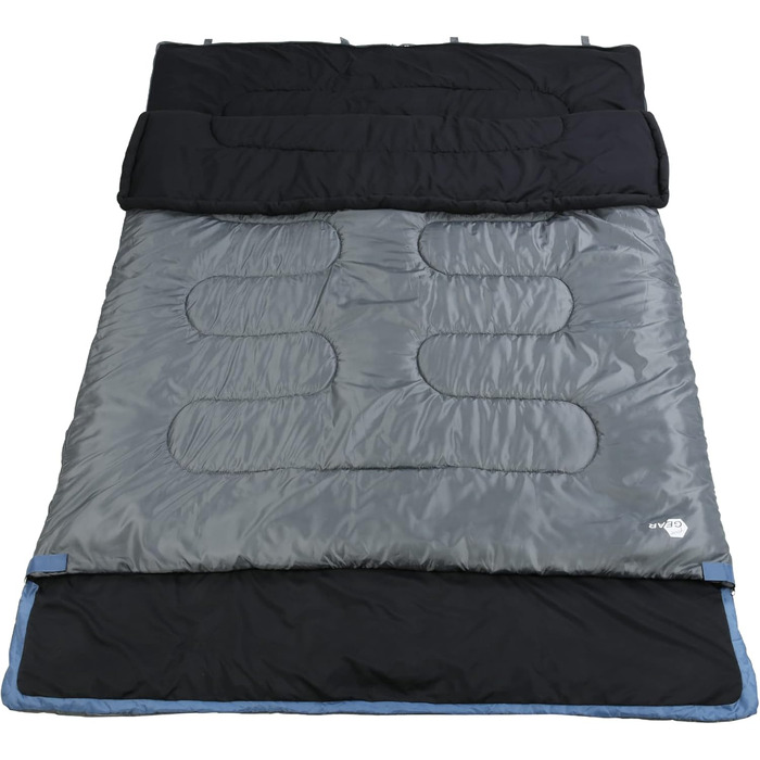Спальний мішок Gear Marin XXL для 2 осіб (220x150 см) - 3 сезони, комфорт +11°C, екстрем -7°C, роздільний на 2 спальні мішки