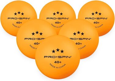 Преміальні тенісні м'ячі PRO SPIN 3-зіркові 40+ помаранчеві, ABS, для тренувань та змагань, 24 шт.