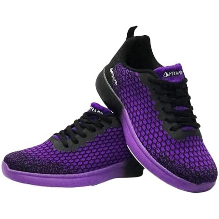 Жіночі кеди для боулінгу Pyramid Path Lite з сітчастою поверхнею, безшовні, 35 EU, чорний/фіолетовий