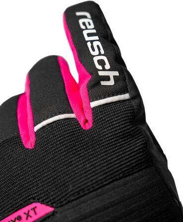 Дитячі гірськолижні рукавички Reusch Benji R-TEX XT водонепроникні з функцією Touchscreen (чорно-біло-рожеві, розмір 5)