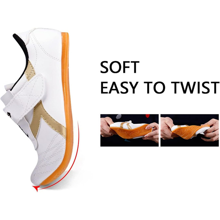 Взуття для тхеквондо Dilwe: дихаючі кросівки для кікбоксингу, тай-чі, конфу, для дорослих та дітей (34 розмір, довжина устілки 22 см)