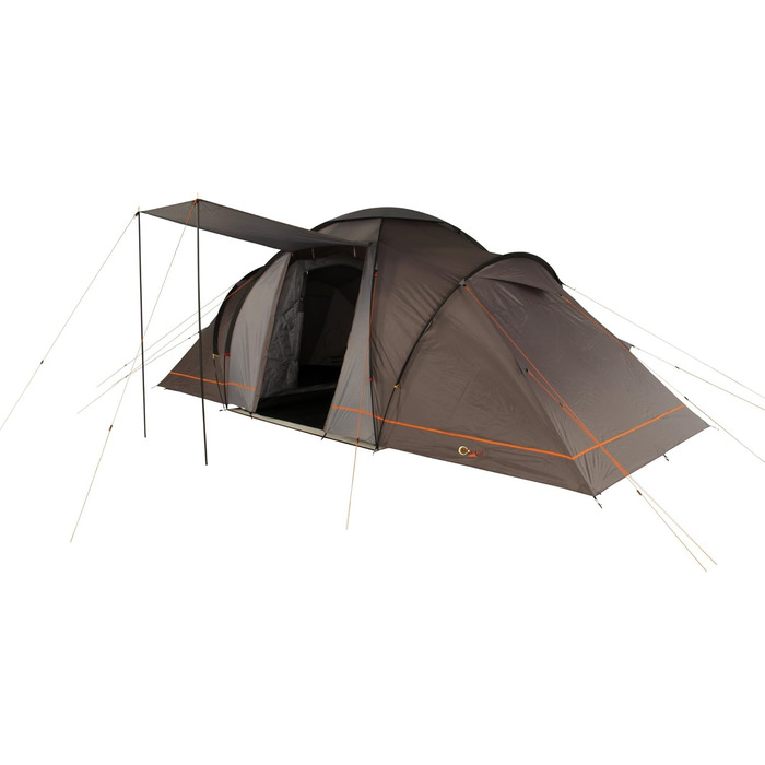 Намет Portal Outdoors Beta 6: Сірий, 2-кімнатний, просторий, з сумкою для зберігання - для кемпінгу та відпочинку на природі