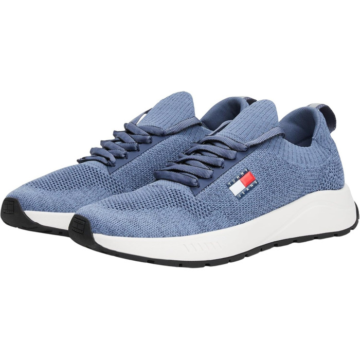 Футболка Tommy Jeans Runner Knitted Em0em01580 (42 EU, Сіро-блакитний)