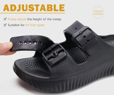 Жіночі сандалі KuaiLu для відновлення, спортивні слайдери з підтримкою склепіння стопи, ортопедичні, проти плоскостопості, чорні, 39 EU