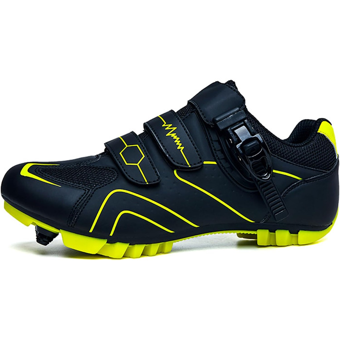 Чоловічі велосипедні кросівки для MTB - сумісні з SPD, для їзди по бездоріжжю та в приміщенні, з швидкою шнурівкою (41 EU, D)