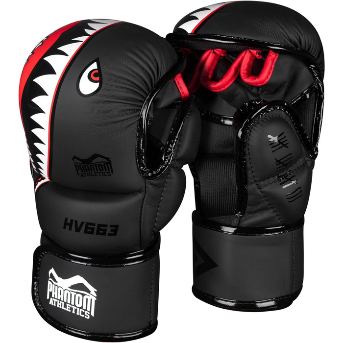 Рукавички боксерські Phantom MMA Apex | Професійні рукавички для спарингу, бою, боксу, фріфайту Fight Squad - Чорні L-XL