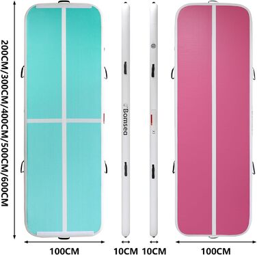 Надувна гімнастична матка Airtrack для дому - 2M/3M/4M/5M/6M, 400x100x10CM
