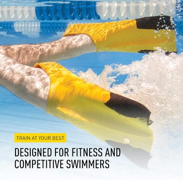 Плавальні ласти FINIS Z2 Gold H, жовто-чорні, розмір 45-46, для тренувань