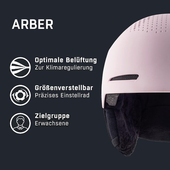 Шолом для гірських лиж та сноуборду ALPINA ARBER Unisex, оливково-зелений матовий, розмір M (54-58 см)