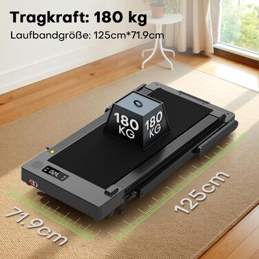 Ленкостіл для дому VANNECT з регулюванням нахилу, 1-14 км/год, LED-дисплей, пульт дистанційного керування, 3.0HP, портативний, без монтажу, до 180 кг