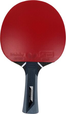 Професійна ракетка для настільного тенісу Butterfly Timo Boll Titanium з вуглецевим шаром, ITTF сертифікований накладка Wakaba 2,0 мм, конічна ручка, для змагань і тренувань