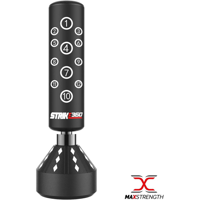 Вільностоячий боксерський мішок Max Strength 1,7 м для кікбоксингу, MMA, фітнесу, міцний і високоякісний для дому та залу