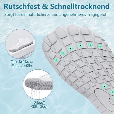 Чоловічі та жіночі босі кросівки для літа Barfuss Schuhe C1 білі 40 EU. Швидка сушка, широка передня частина, підошва Zero-Drop. Ідеальні для трейлу, фітнесу та басейну.