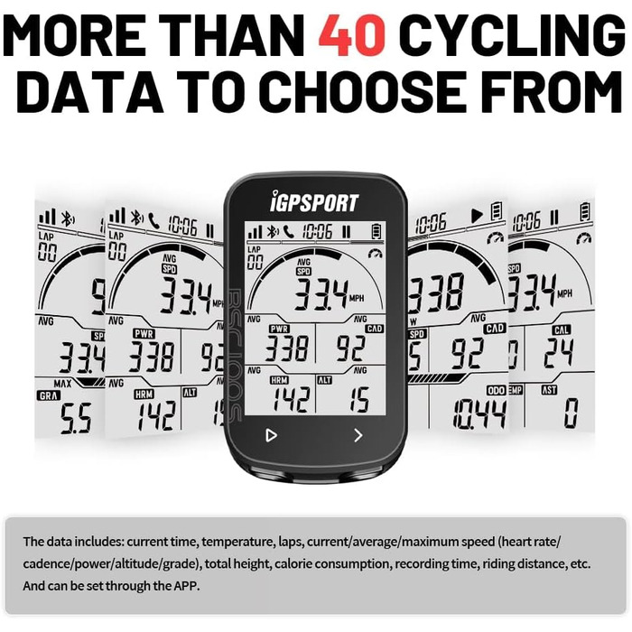 Велокомп'ютер GPS iGPSPORT BSC100S, 2,6
