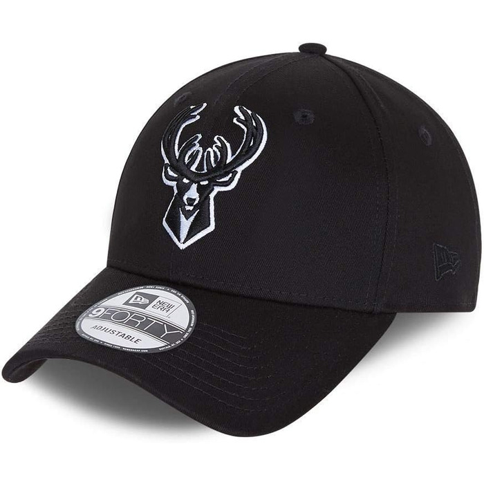 Кепка New Era Milwaukee Bucks 9Forty Snapback чорного кольору, універсальний розмір