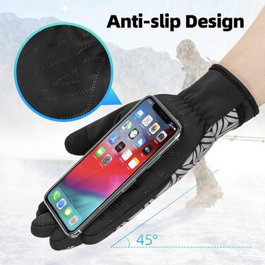 Велосипедні рукавички ROCKBROS зимові теплі з сенсорним екраном, антиковзні спортивні рукавички для їзди на велосипеді, бігу, фітнесу, XXL, чорно-кольорові