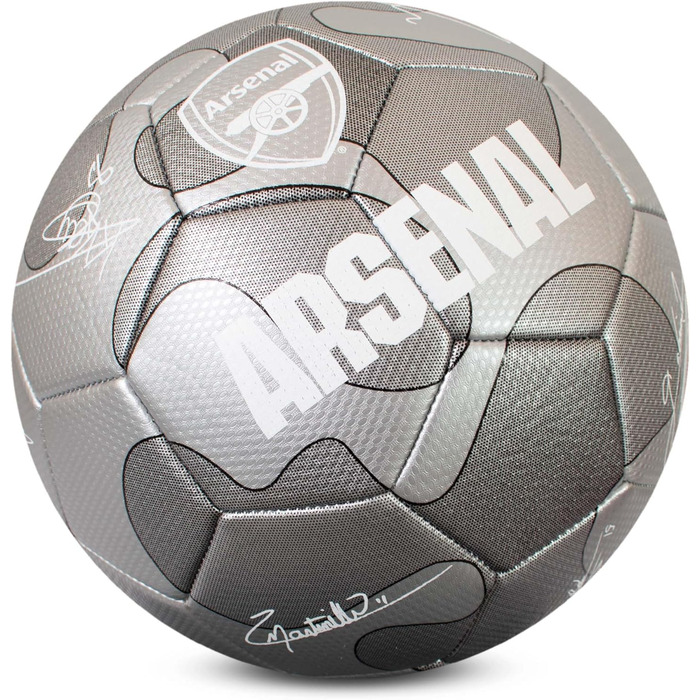 Офіційний футбольний м'яч Arsenal F.C. Silver Camo, розмір 5, для тренувань і матчів, колекційний, для дітей і дорослих