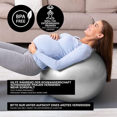 Фітнес-м'яч Body & Mind 50 см з насосом: для йоги, пілатесу та фітнесу