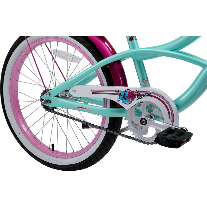 Дитяче велосипед BIKESTAR 20/24 дюйми для хлопчиків та дівчаток (від 6 років) | Велосипед крузер | Без ризику | Колір м'ятний