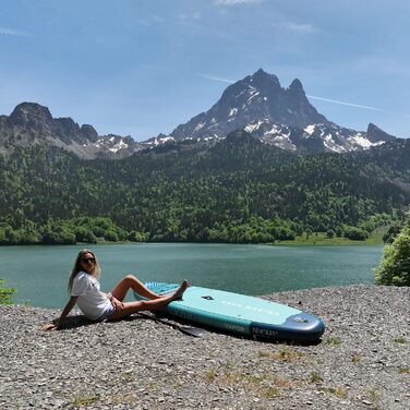 Надувна SUP-дошка Aqua Marina Vapor 315 см з веслом, лішем, рюкзаком і насосом, бірюзова для плавання та серфінгу
