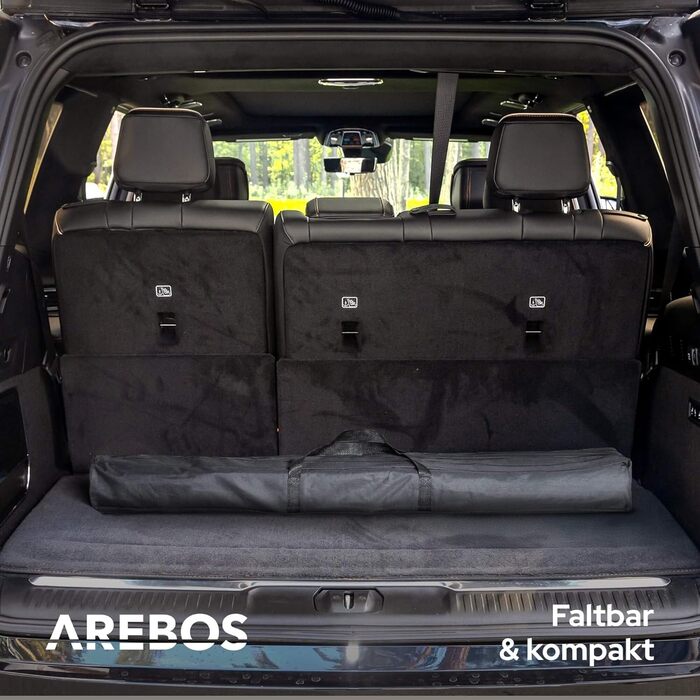 Стіл для кемпінгу Arebos, розкладний, регульована висота 47-69 см, 90x51,5 см | Зручний для відпочинку на природі, грилю, пікніка, саду | У комплекті сумка