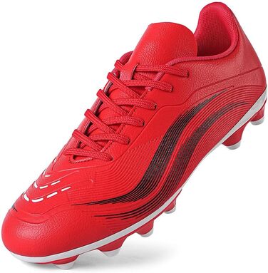 Футбольні бутси для чоловіків та хлопців, шипові, з мікрофібри, для штучного покриття, професійні, для тренувань та гри, біло-червоні (41 EU)