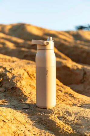 Термобутилка LARQ Swig Top 680 мл, ізольована нержавіюча сталь, широкий отвір, BPA-free, для води, спорту і подорожей, чорна обсидіанова