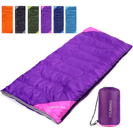 Сплячий мішок для дорослих та дітей – легкий, водонепроникний, зручний для весни, літа, осені – для походів, подорожей, кемпінгу (Рожево-червоний)