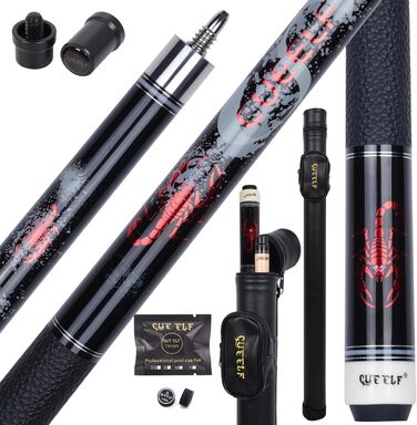 CUEELF Scorpion: Професійний бик-стік для більяру з канадського клена, 147.3 см, низька вага, 553-595 г