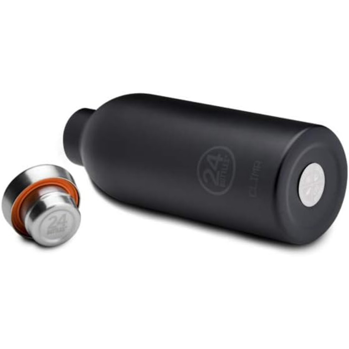 Термобутилка 24Bottles Clima 0,85 л, чорна Smoking, сталева