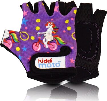 Дитячі велосипедні рукавички без пальців KIDDIMOTO для хлопчиків та дівчаток (4-8 років), Unicorn