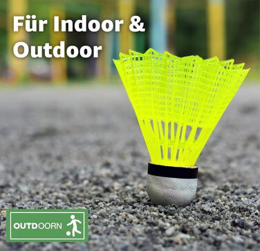 Жовті воланчики для бадмінтону: для тренувань та змагань. 12 шт.