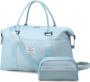 Спортивна сумка LOVEVOOK для жінок: водонепроникна дорожня сумка-мішок, 30L, світло-блакитна
