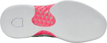 Жіноче тенісне взуття K-Swiss Express Light 3 Carpet - чорний, неон м'ята, неон пастельний рожевий (43 EU)