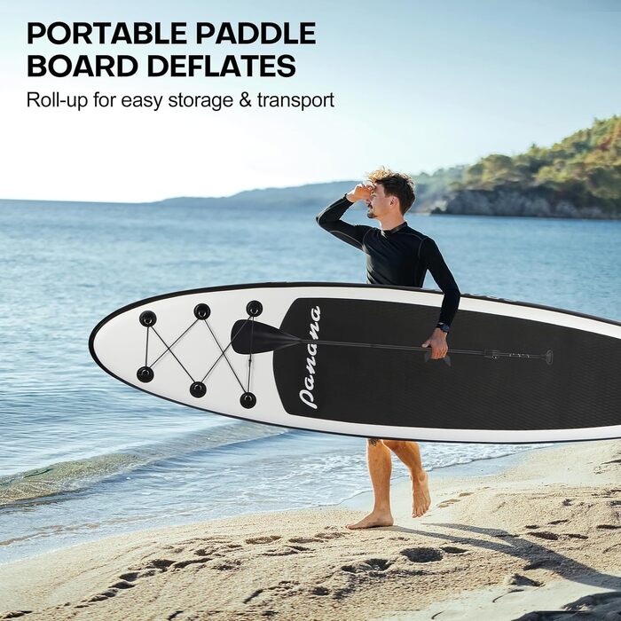 Надувна SUP-дошка Panana 305x76x15 см з преміум аксесуарами, комплект для серфінгу, регульоване весло, ультралегка, неслизька поверхня