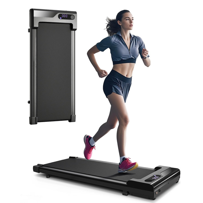 Walking Pad: Компактний біговий тренажер для дому та офісу | Безшумний, портативний, міні-біговий килимок