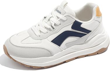 Жіночі трекінгові кросівки Tuopin Modische: дихаючі сітчасті кросівки на шнурівці, з антиковзкою підошвою, сірі та коричневі, розмір 37 EU