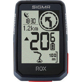 Велокомп'ютер GPS SIGMA ROX 2.0 для велосипеда, унісекс, чорний, навігація, GLONASS, водозахист, 44,9x73,6x18,4 мм